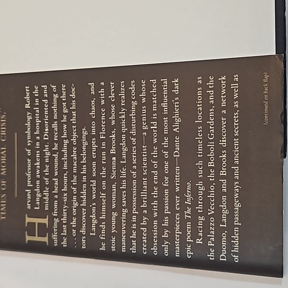 Inferno a novel Dan Brown Fiction 2013 Doubleday First Edition Hardcover book - Picture 7 of 17